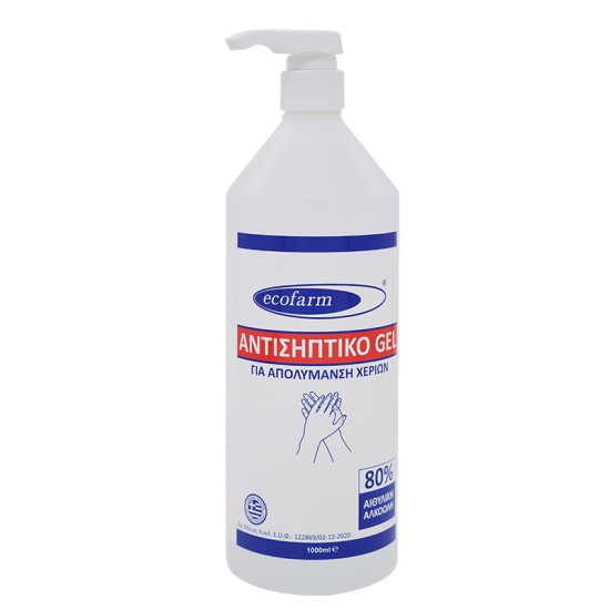 Ecofarm Αντισηπτικό Gel  80%  1lt