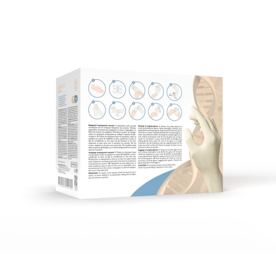 Χειρουργικά γάντια με πούδρα 